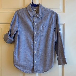 JANIE AND JACK Button Roll-Cuff Sleeve Button Down